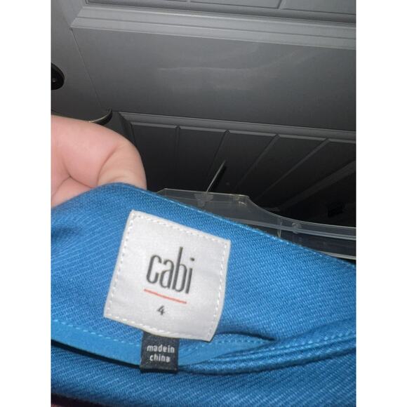 CAbi #3220 Sigourney Pencil Skirt Teal Turquoise Size 4 Career Knit Stretch - Picture 2 of 3